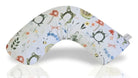 Nursing pillow with frog pattern on a white background