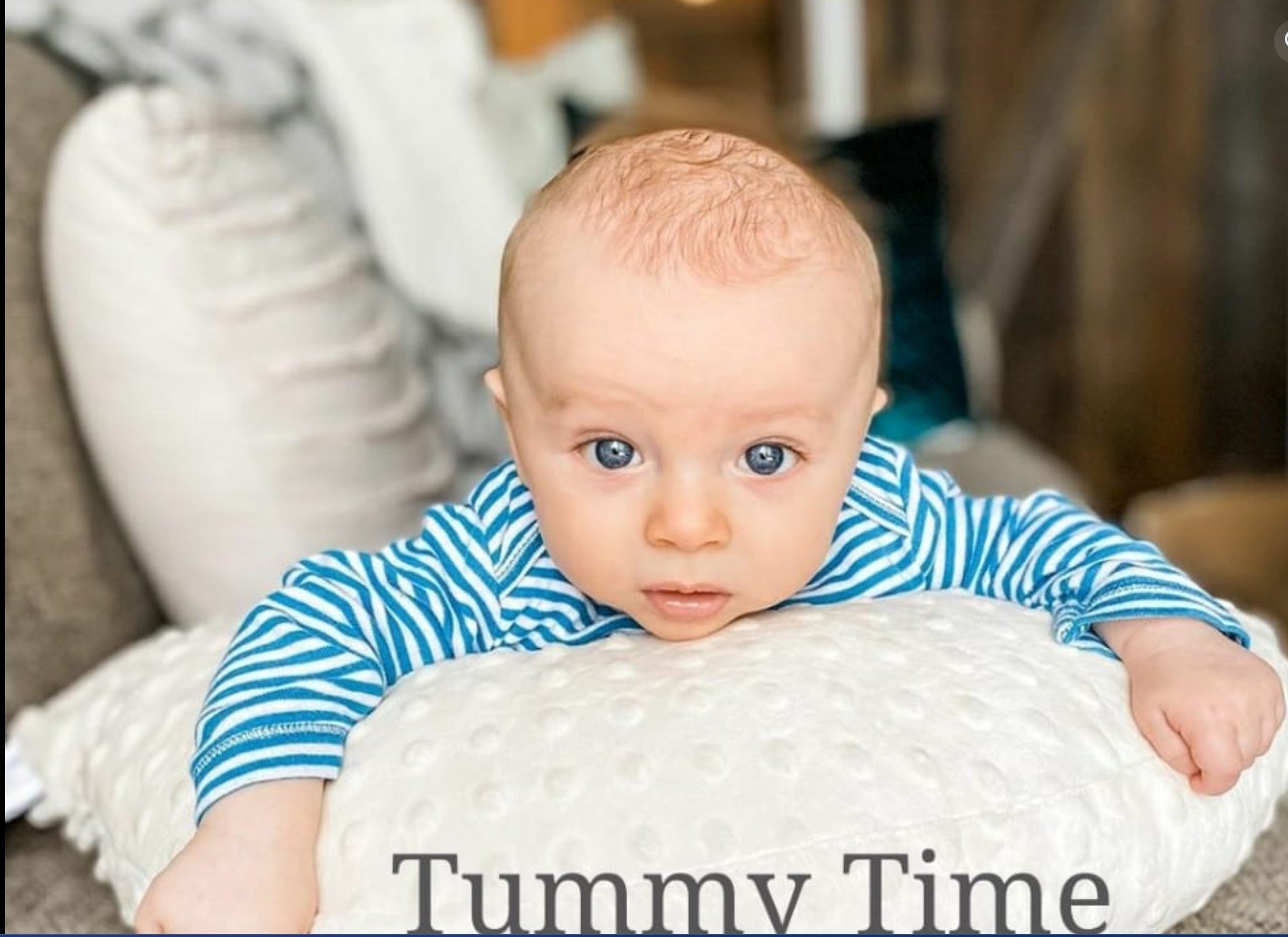 Baby on Tummy Time Pillow