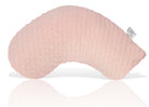 Pink U-shaped pillow on a white background